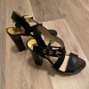 Elegant Black High Heel Sandals